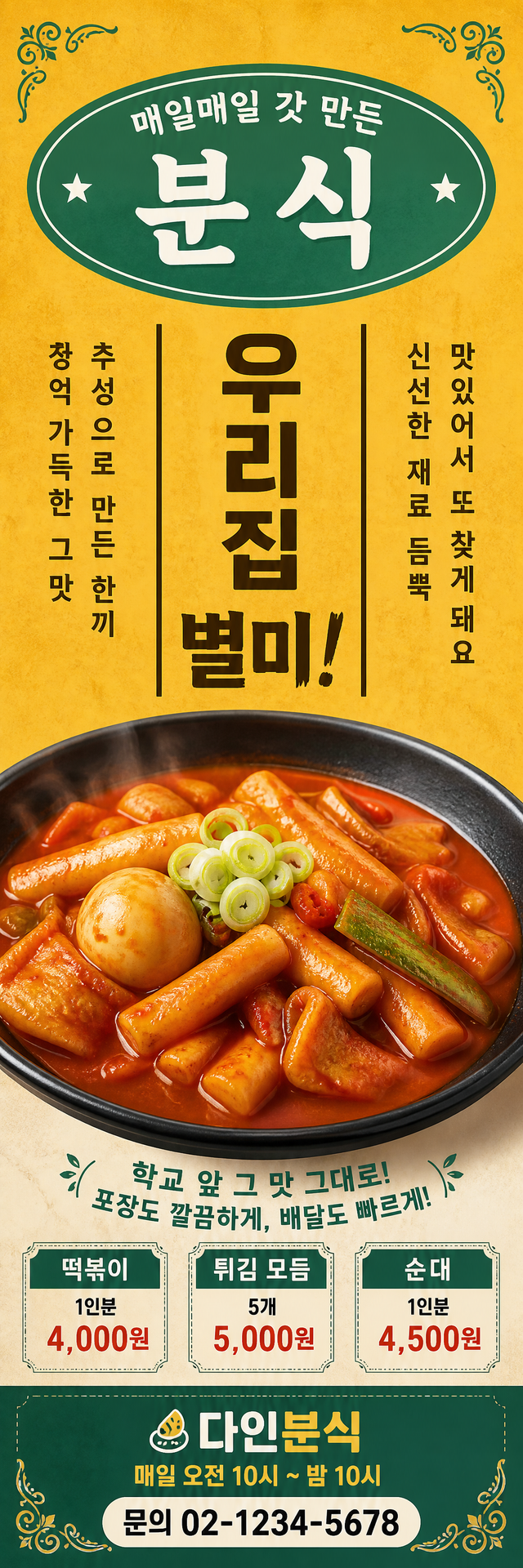 다인 배너 — 우리집 별미!